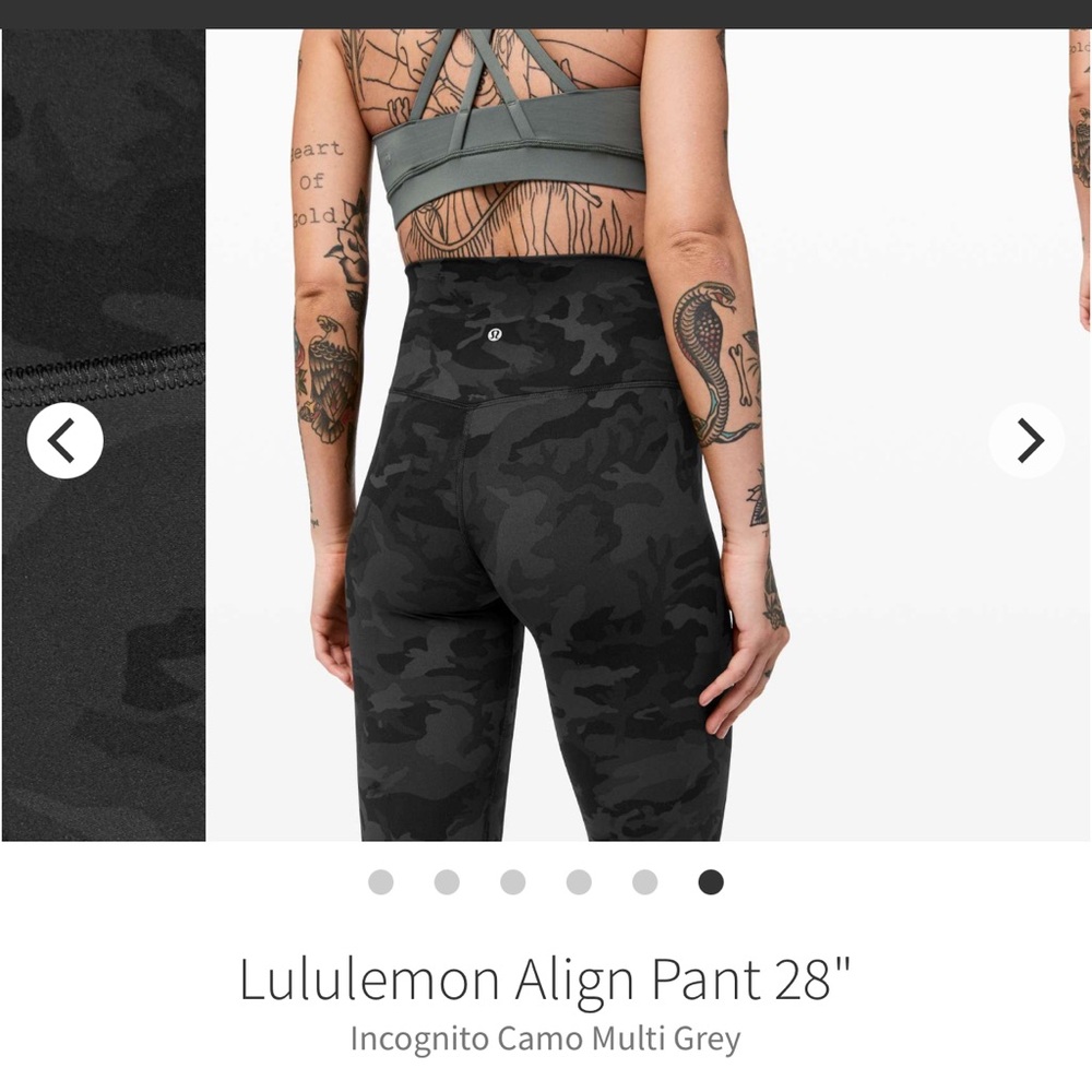Lululemon Align Pant 28" - Incognito Camo Multi Grey